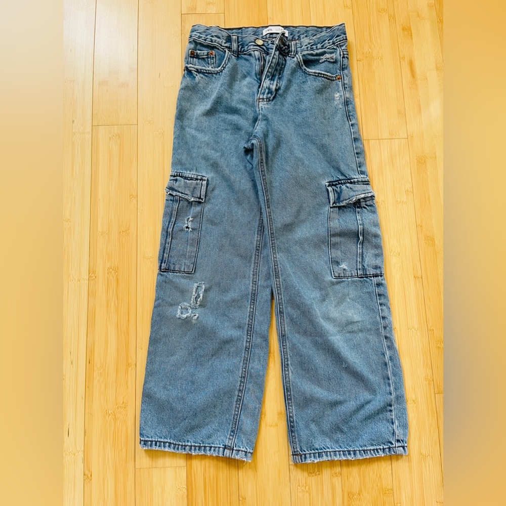 Zara Girl Cargo Demin, Size 11-12